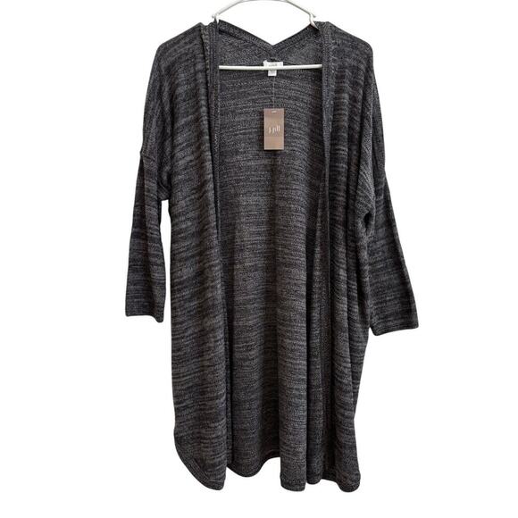 NWT J. Jill Pure Jill Women S Linen Blend 3/4 Sleeve Long Open Front Cardigan - Picture 1 of 8